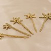 5 horquillas de pelo con estrellas para mujer, plata dorada