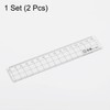 sourcing map 2pcs Straight Plastic Ruler 15cm Metric Plastic Clear