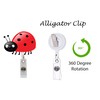 Smiling Ladybug Animal Nurse Badge Reel- Cute RN Retractable ID