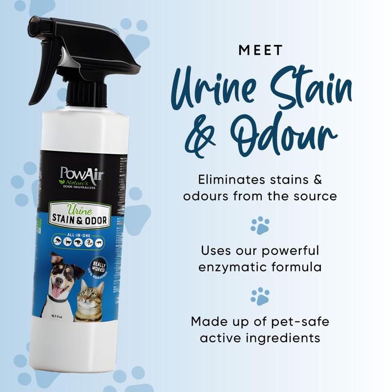 PowAir Urine Stains and Odour - Permanently Eliminates Stains and