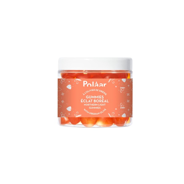 Polåar - Gummies Beautiful Skin Éclat Boréal with Siberian Olive Tree - Dietary Supplement with Hyaluronic Acid, Zinc and Vitamins - 42 Gummies Natural, Vegan, Made in France - 3-Week Treatment