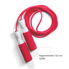 Jump Rope Fitness Skipping Rope with Quality Ball Bearings, Adjustable Length, with Bag, red