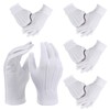 Wanmu 5 Pairs White Usher Gloves for Church for Men