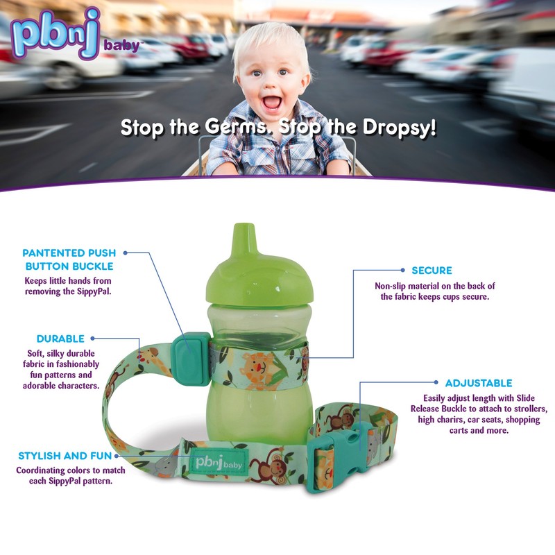 PBnJ Baby SippyPal Sippy Cup Strap Holder Leash Tether (1
