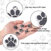 PandaHall 10pcs Cat Dog Paw Print Charms Pendant Alloy Enamel