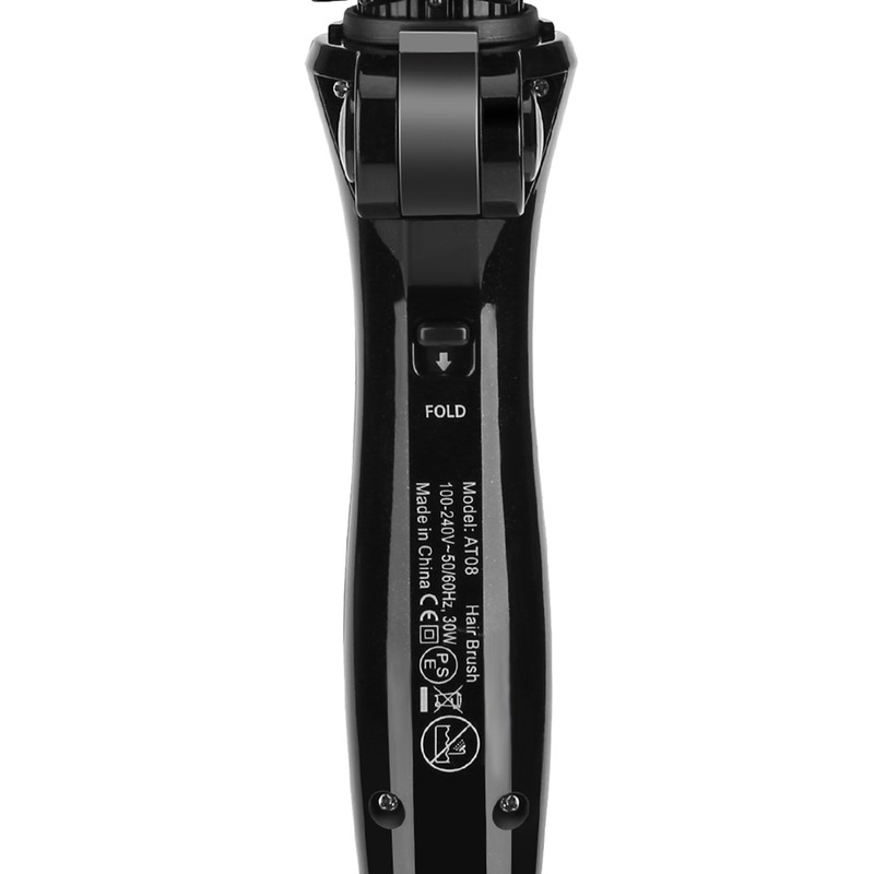 Ceramic Tourmaline Foldable Anion Hair Brush Curler Hair Curling Iron