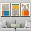 SIGNWIN Framed Canvas Print Wall Art Set Mid-Century Vibrant Color