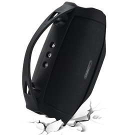 Shockproof Silicone Case for JBL Xtreme 4 Speaker – Anti-Slip Protective Cover, Durable Soft Skin, Full Access to Ports & Buttons, Travel Handle (Black)