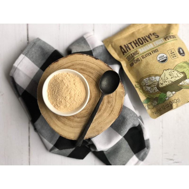 Anthony's Organic Baobab Fruit Powder, 12 oz, Gluten Free, Non