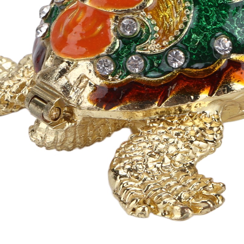 Turtle Trinket Box Turtle Band Jewelry Trinket Box with Painted
