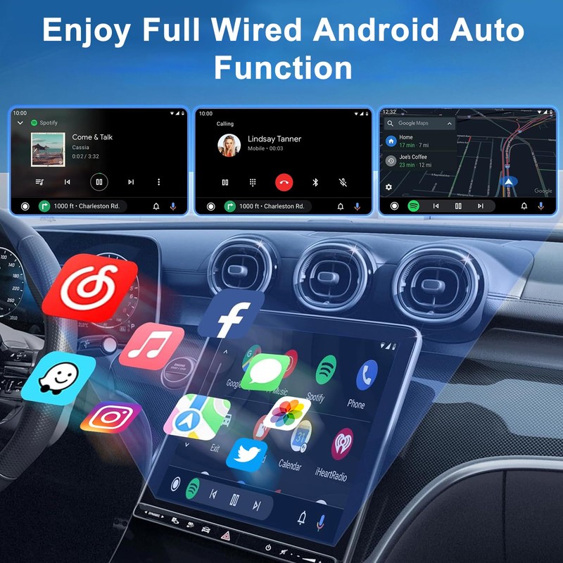 UWECAN Android Auto Wireless Adapter, Wireless Android Auto Dongle Konvertieren