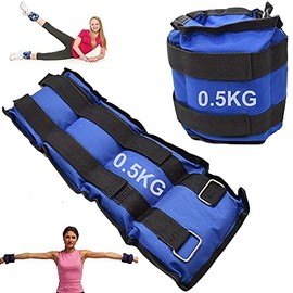 Pesas de Tobillo Ajustables para Fitness, WAYAMY 2 Pack Totalmente Ajustable Tobillo Muñeca Brazo Pierna Pesos, para Muñeca con Correa Ajustable para 