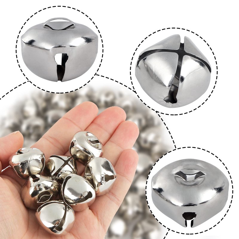 BigOtters 50 Pcs Jingle Bells for Crafting, 1 Inch Craft