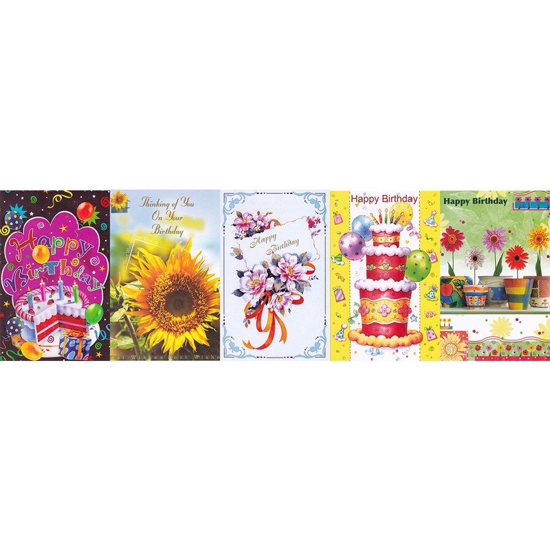 Assorted Birthday Greeting Cards 30 Pack