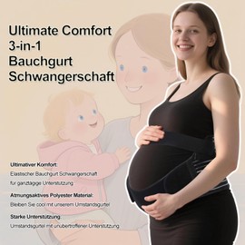 XOPOZON 3-in-1 Bauchgurt Schwangerschaft, Bauchband Schwangerschaft, Schwangerschaftsgurt Auto, Pregnancy Belt Schwangerschaftsgürtel Entlastung von Bauch Becken und Hüften während der Schwangerschaft