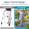 Vive Lightweight Walker for Seniors - Narrow, Folding Walker w/Wheels