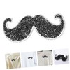 SEWACC 2pcs Beard Iron Patches Glitter Embroidery Repair Patches for