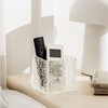 Sepaitila Remote Control Holder, Acrylic Desk Organizer Stone Texture TV