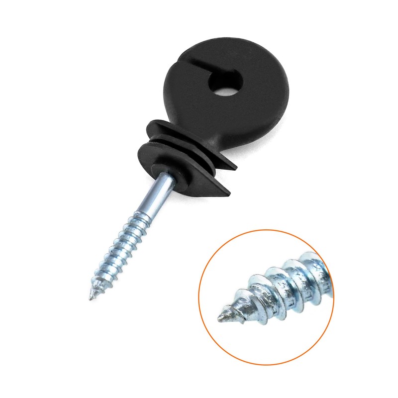 QWORK® 20Pcs Electric Fencing Ring Insulators, Wire Mesh Ring Insulator,