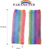 GEMILY Fingerless Glove Rainbow Fishnet Long Fashion Gloves Elastic Rave