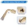 X AUTOHAUX 1 Set 90 Degree Copper Tire Valve Extension