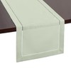 Sage Green Table Runner with Hemstitch - Light Green Table