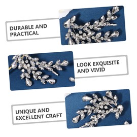 minkissy Diamonds Hair Clip Hair Accessories Girl Crystal Hair Barrette Wedding Bridal Hair Tool Silver HS-J6612S