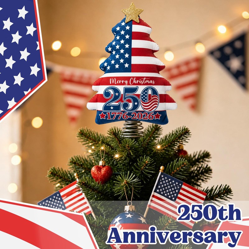 250th Christmas Tree Topper 250 Anniversary Christmas Tree Decoration