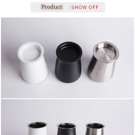 ComfZtar Coffee Sifter and Sieve - Fine Mesh Stainless Steel Container for Coffee Making - Silver Natural Stainless Steel Surface