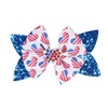 4th of July Bow Hair Clips Glitter American Flag Barrette