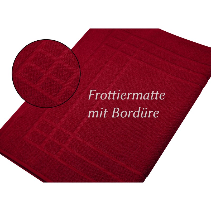 Lashuma Linz Absorbent Bathroom Mat 50 x 70 cm Ruby