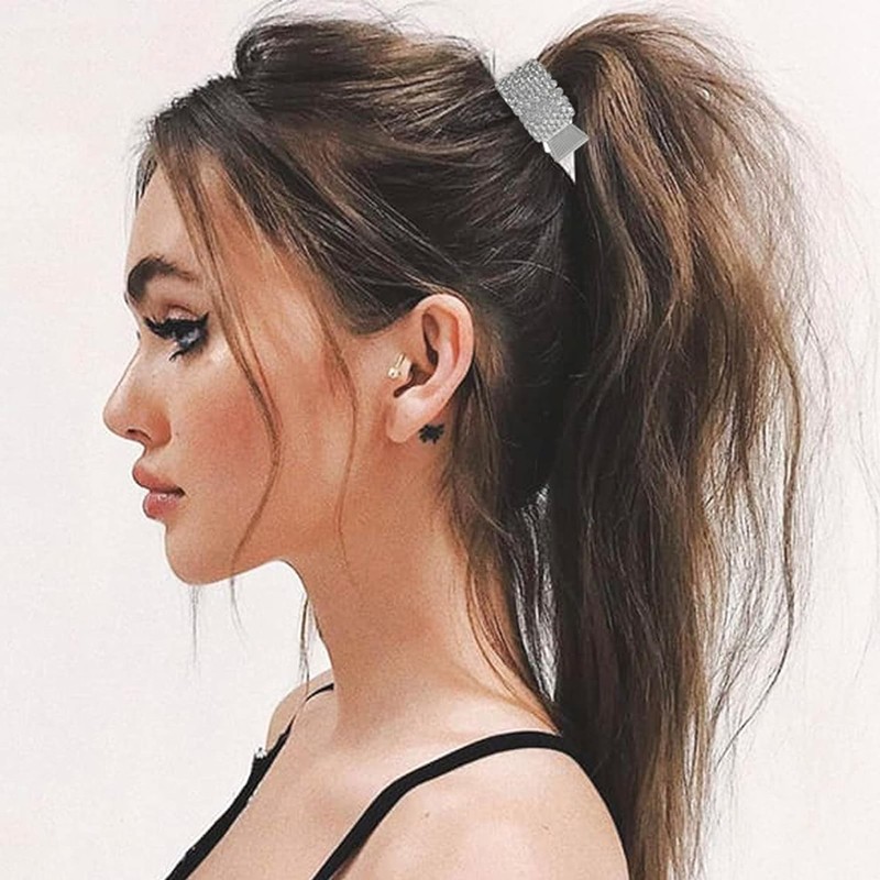 WUPENGSA High Ponytail Clips, High Ponytail Hair Clips, Metal, Non-Slip,