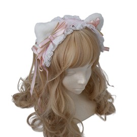 GTM Smith Cat Ears Headband Headdress, Hair Barrette, Sweet Lolita, Mine, Cute, Pink