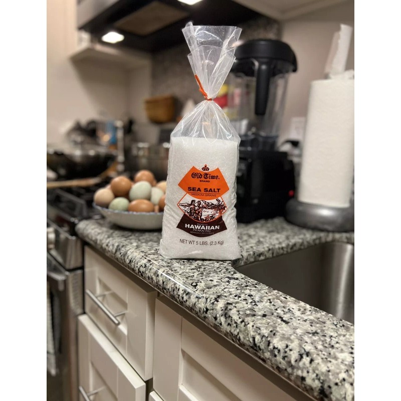 Old Time Pure Hawaiian Sea Salt 5 LB Old Time