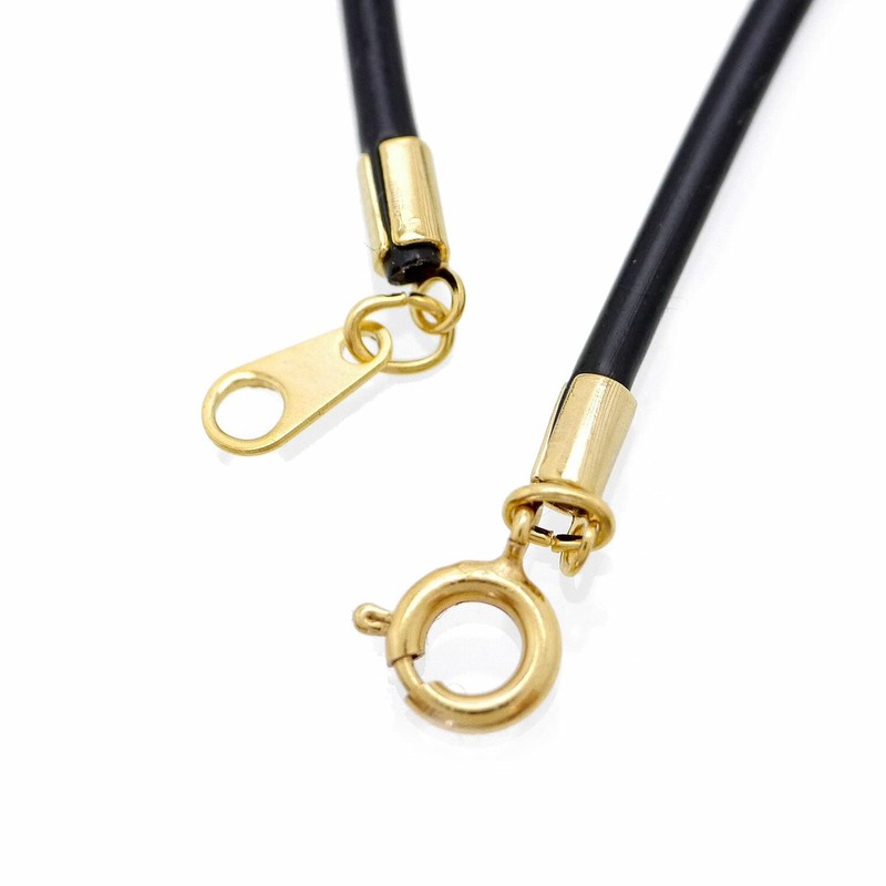 Silver One Faux Leather Choker Men's ra Black [Thin 2mm