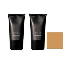 Beauty Deals Mineral Liquid Powder Foundation Broad Spectrum SPF 15 Pack of 2 (Nude Beige)