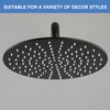 MEDIOMI Solid Metal Large Rain Shower Head, Round High Flow