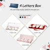 Geoto 4-Letter Shaped White/Pink/Red/Navy Blue XMAS Luxury Creative Design Cardboard