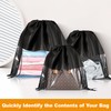 PLMMOUT 12 PCS Dustproof Drawstring Bags,Breathable Non-Woven Fabric Drawstring Dust