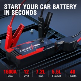 S ZEVZO ET05 Portable Car Jump Starter 1600A Battery Charger Auto Battery Power