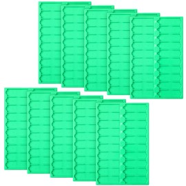 Remerry 10 Pcs Stackable Microscope Slide Tray Set 30cm x 20 cm Plastic Microscope Slide Secure Anti-Slip 20 Capacity Per Tray (Green)