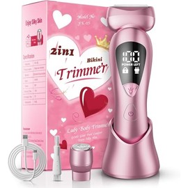 rategist Maquinillas de afeitar eléctricas inalámbricas para mujer: recortadora de bikini recargable sin dolor para vello corporal - Afeitadora de afe