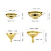 3 Pieces Gold Stainless Steel Funnel Set, 5 funnels (2