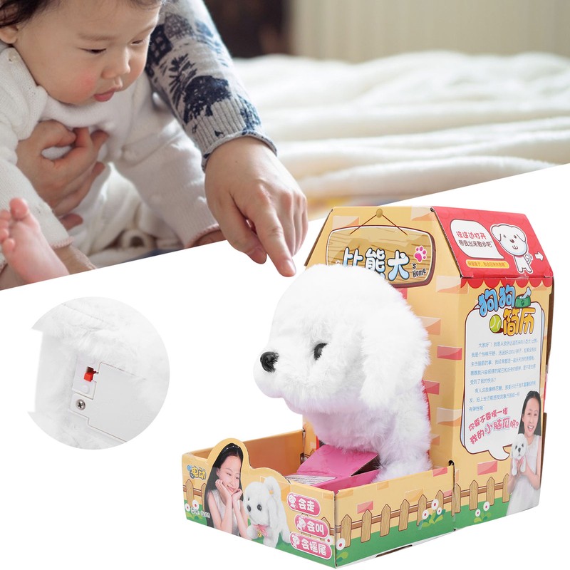 Electric Cute Plush Pet Dog Toy Highly Simulation Walking Dog