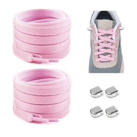 Mythya Cordones Elásticos para Zapatos, Cordones de Zapatillas para Niños y Adultos, Cordones Elásticos sin Cordones (Rosado)