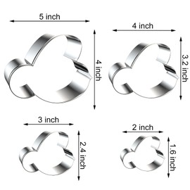 Bee Cookie Cutter Set Large Small Mini -Assorted Sizes 5 inch, 4 inch, 3 inch, 2 inch - 4 Piece - Stainless Steel