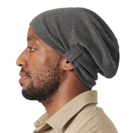 CHARM Gorro holgado de algodón orgánico para mujer, suave, para verano, Gris oscuro, Talla única