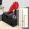 JIVIMOCO 45° Angle Drill Guide Jig Aluminum Dowel Jig Kit