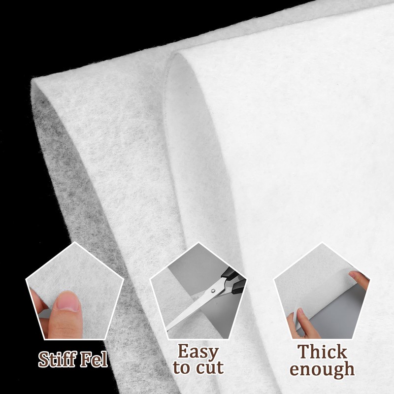 Jeffdad 10Pcs Felt Fabric Sheets, 11.8"x7.87" Soft Craft Felt Sheets