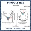 2 Styles Antler Hair Clips Gothic Hair Stick Slide Hairpins